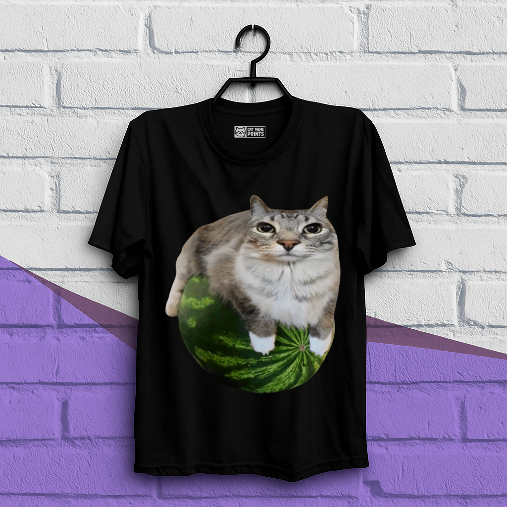 Watermelon Cat Meme T-Shirt