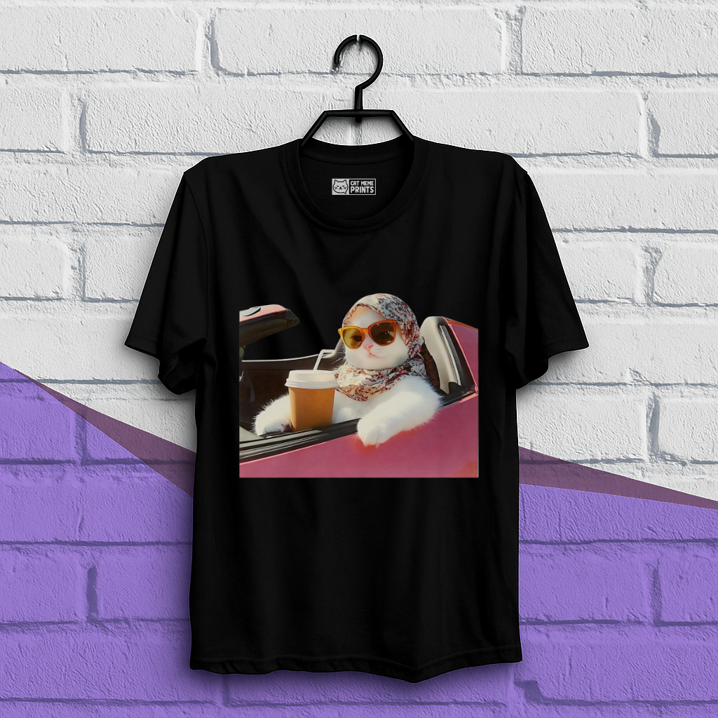 Cat Driving Meme T-Shirt
