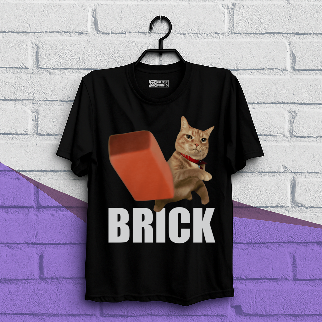 Cat Throwing Brick T-Shirt