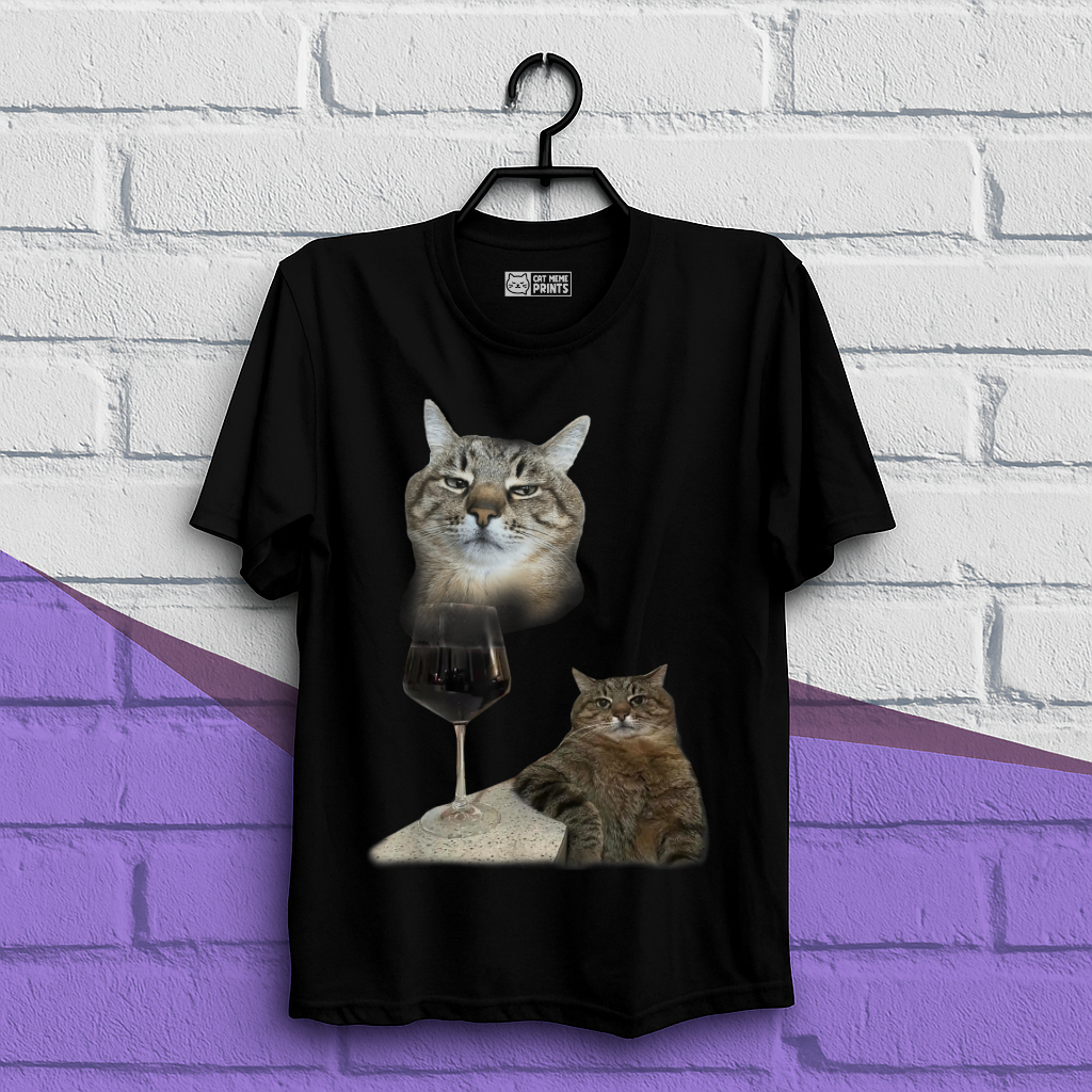 Cat Drinking Meme T-Shirt