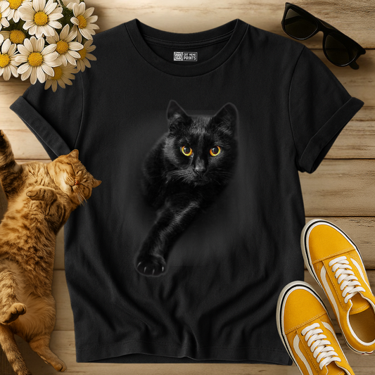 Black Cat Yellow Eyes T-Shirt