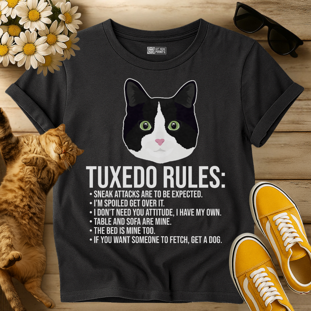 Tuxedo Cat Rules T-Shirt