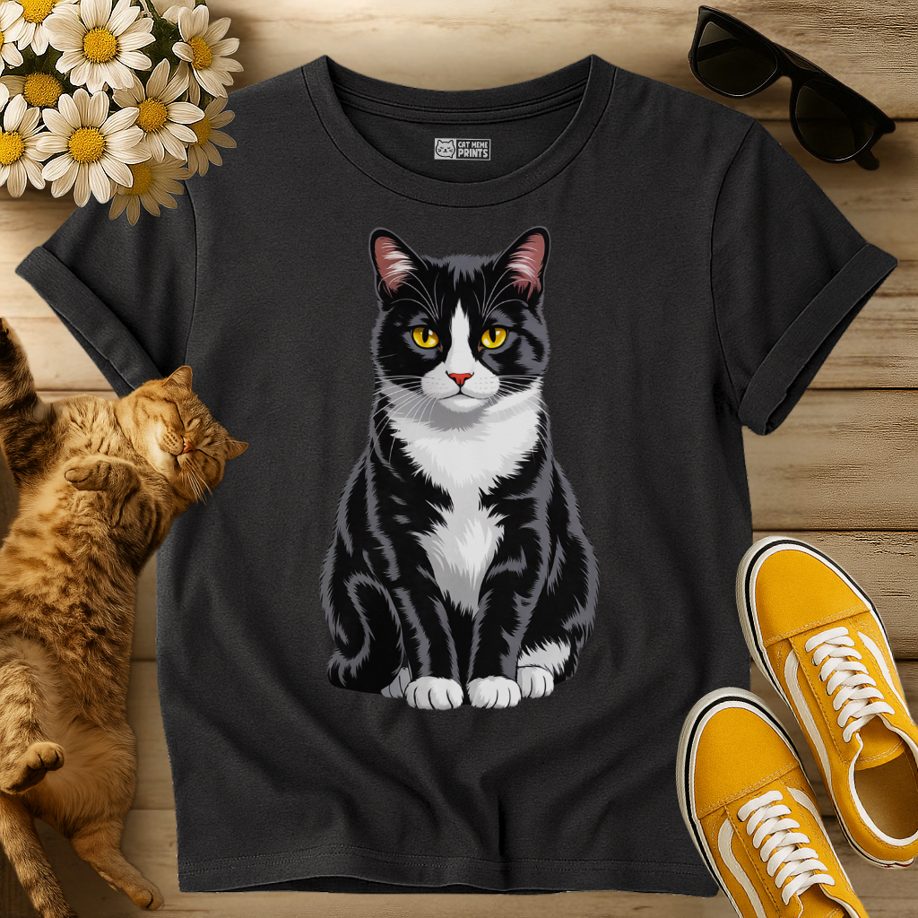 Majestic Tuxedo Cat T-Shirt
