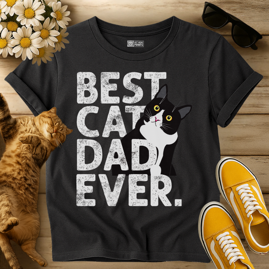 Best Tuxedo Cat Dad Ever T-Shirt
