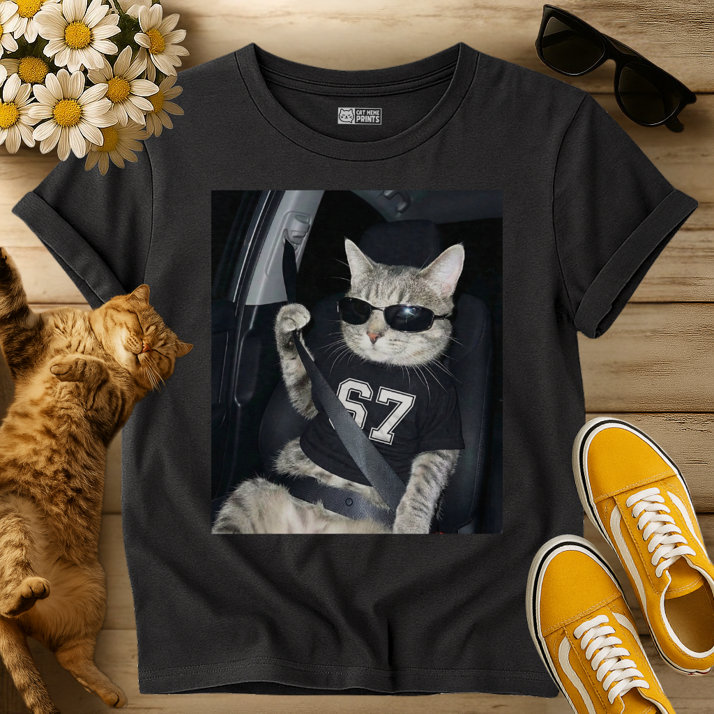 Cat Gen Alpha Wearing 67 Selfie T-Shirt