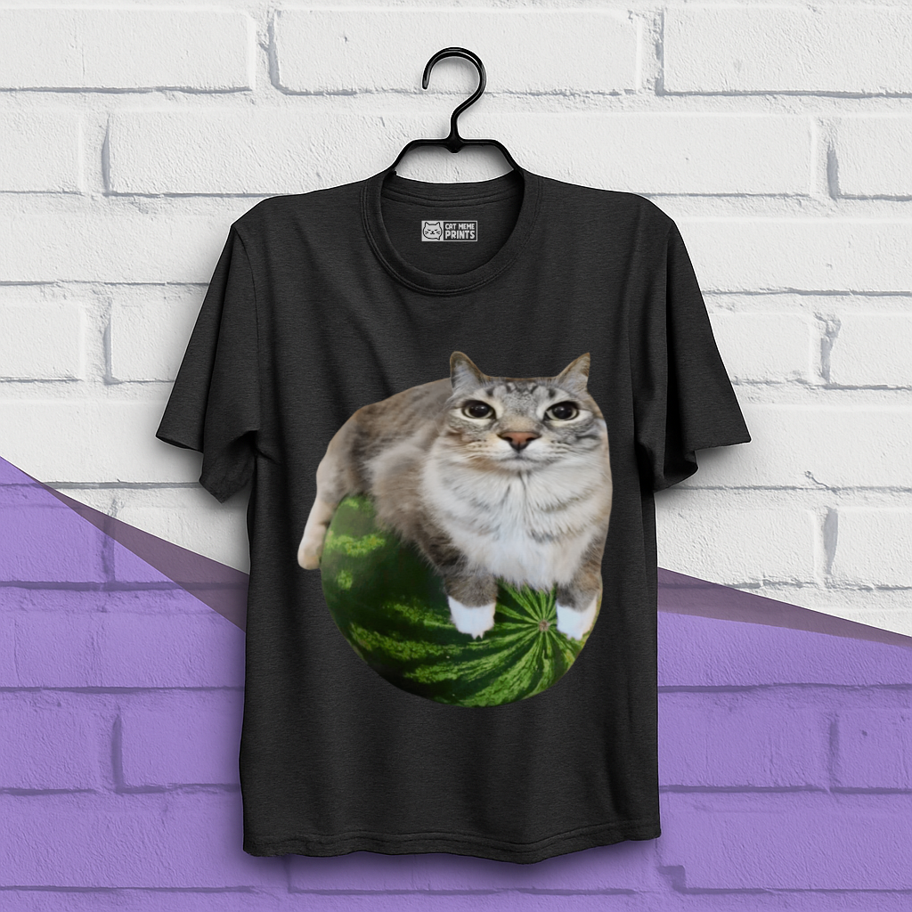 Watermelon Cat Meme T-Shirt