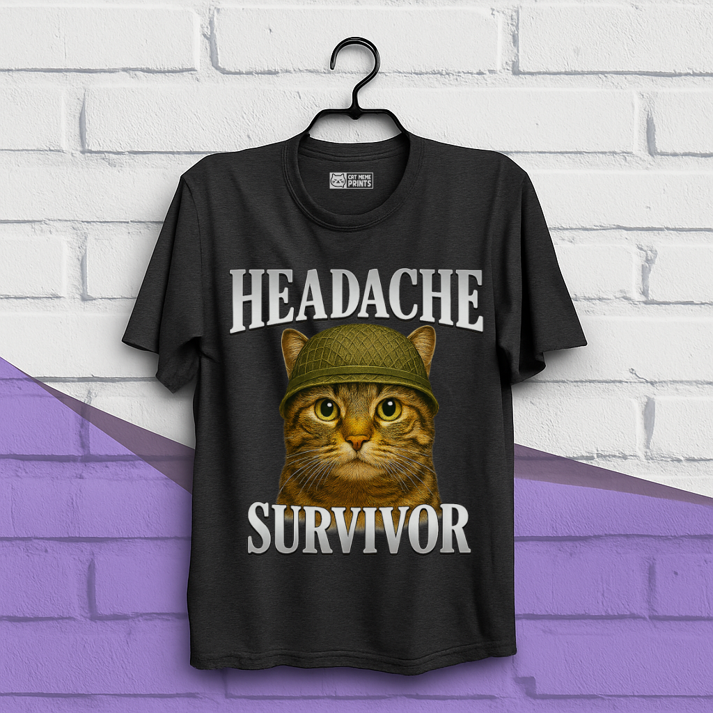 Headache Survivor Cat T-Shirt
