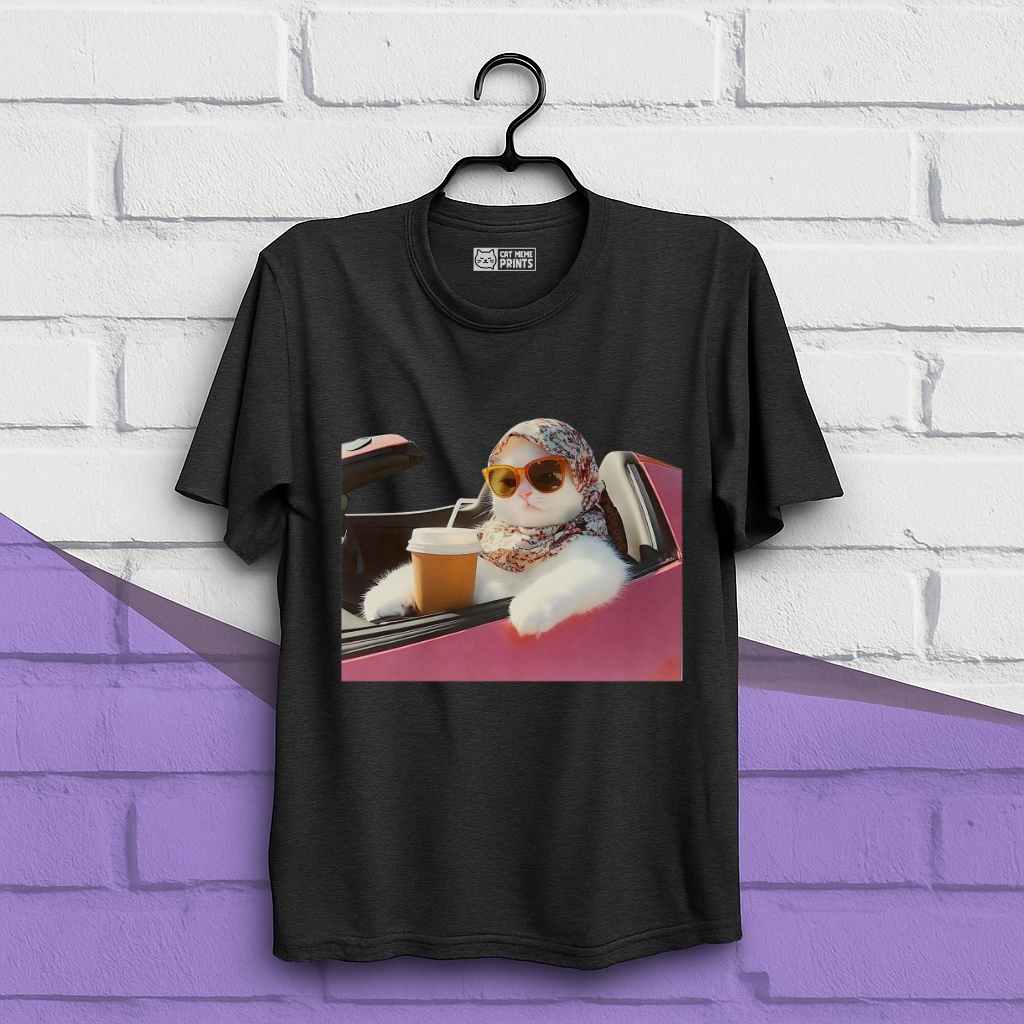 Cat Driving Meme T-Shirt