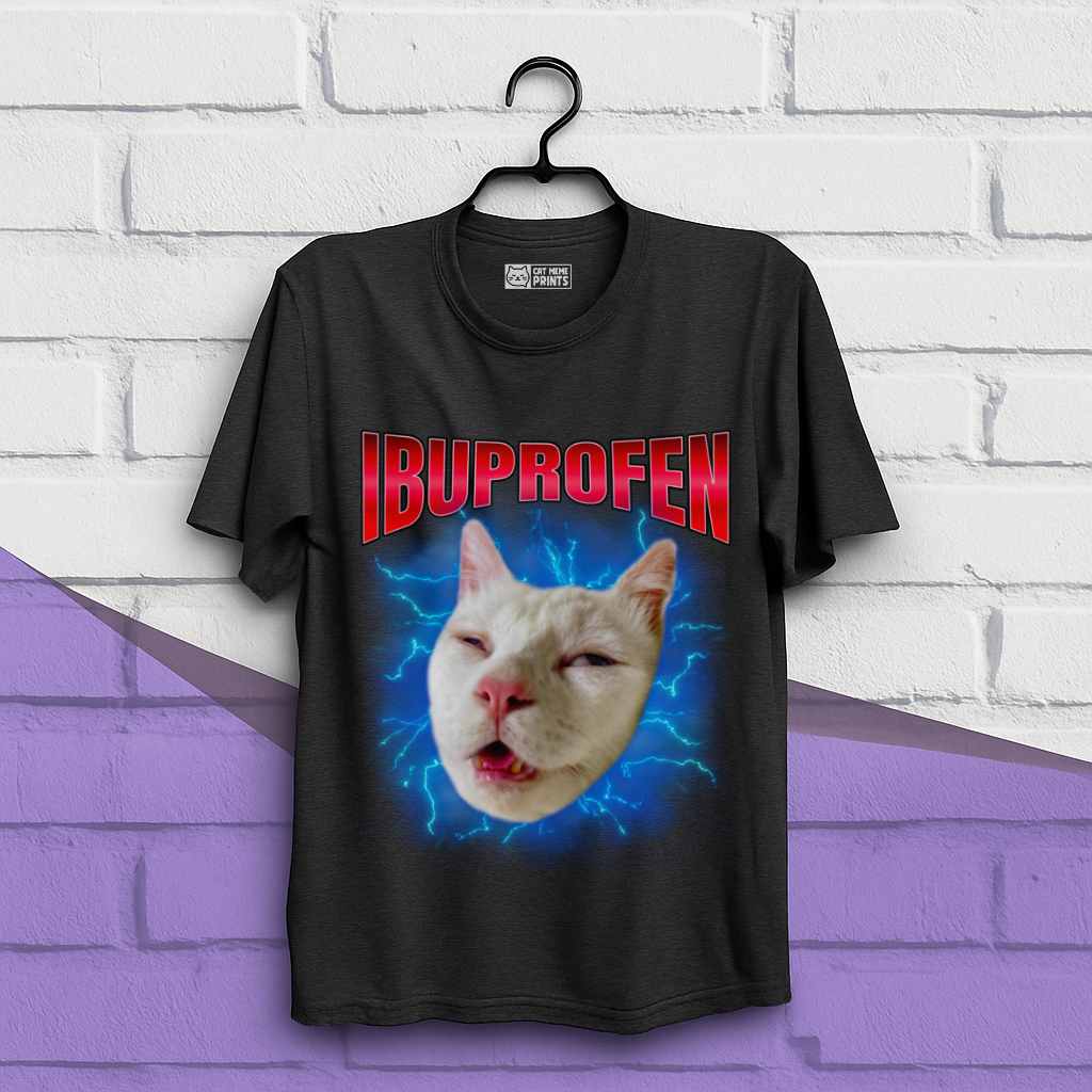Ibuprofen Cat Meme T-Shirt