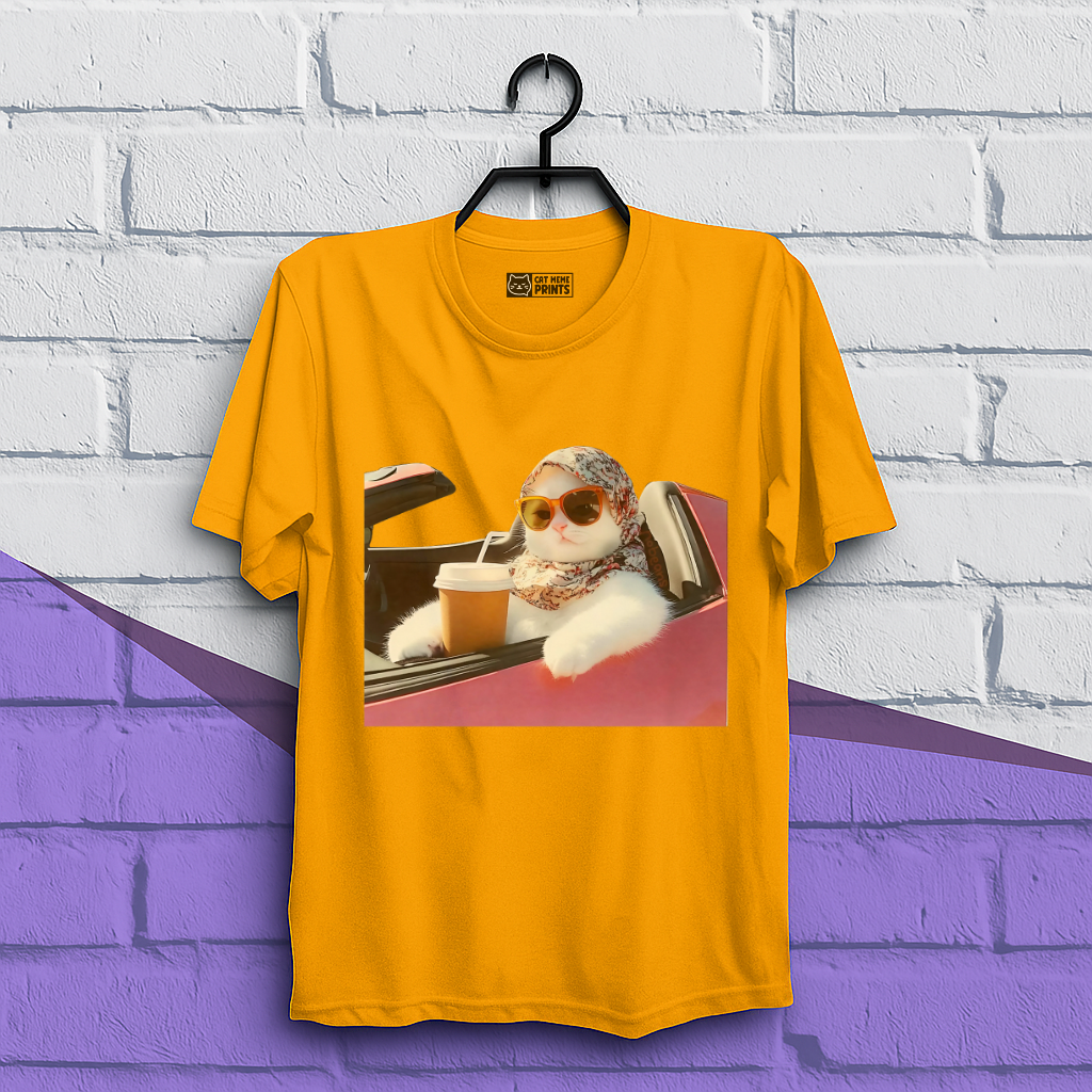 Cat Driving Meme T-Shirt
