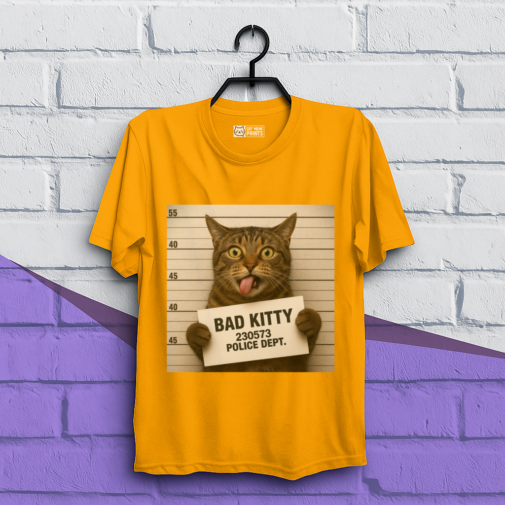 Bad Kitty Prisoned Meme T-Shirt