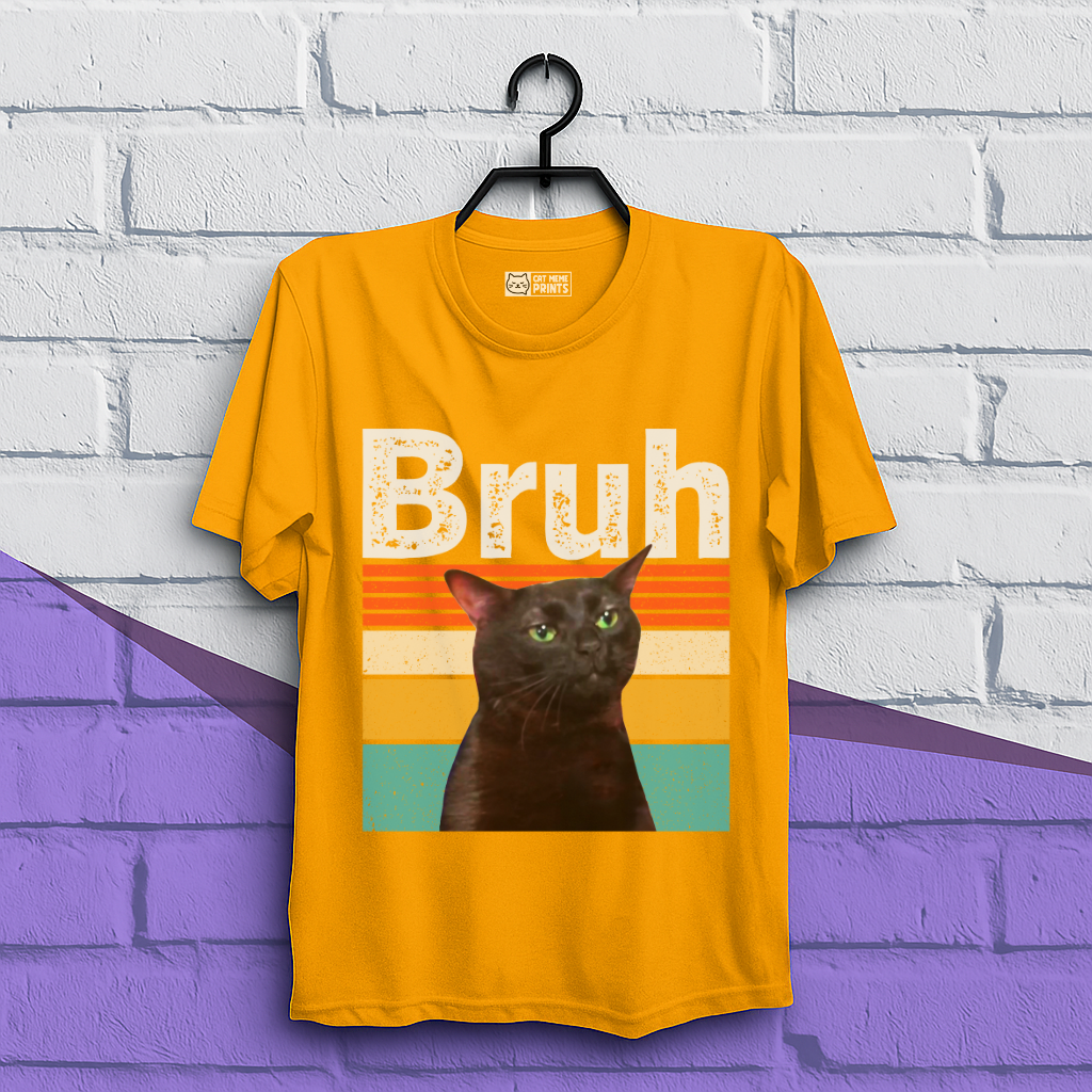 Bruh Cat Meme Vintage T-Shirt