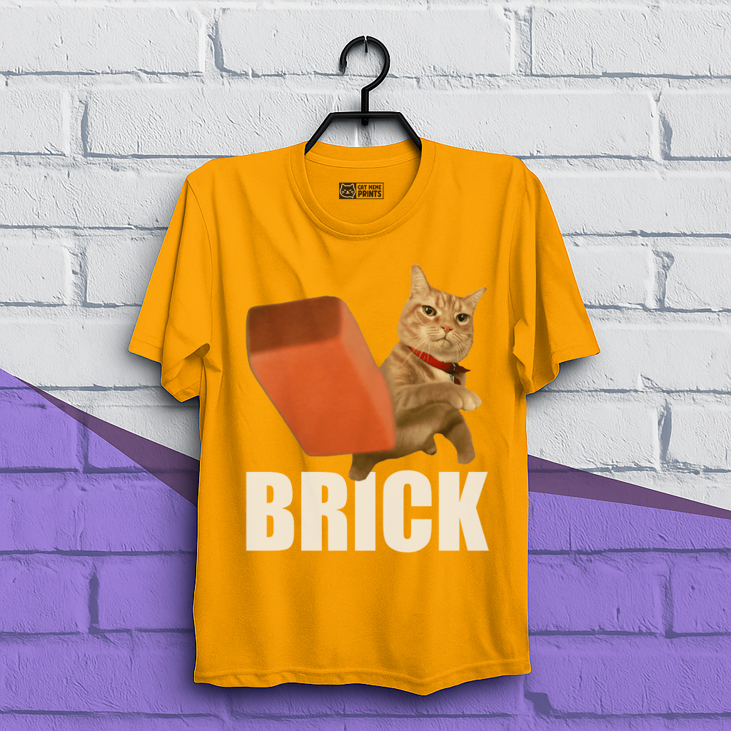 Cat Throwing Brick T-Shirt