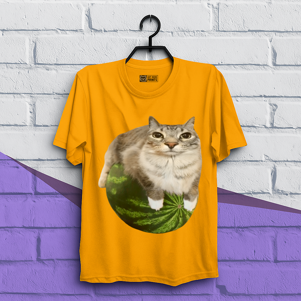 Watermelon Cat Meme T-Shirt