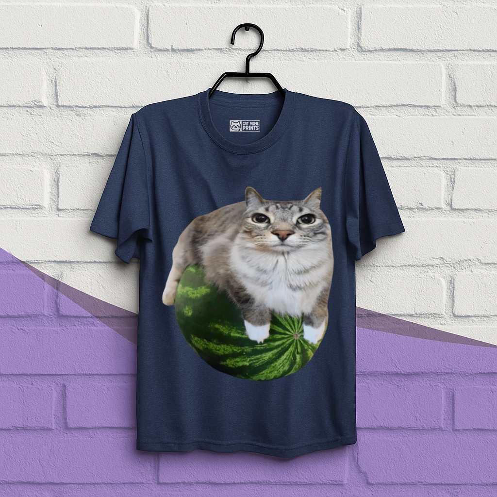 Watermelon Cat Meme T-Shirt
