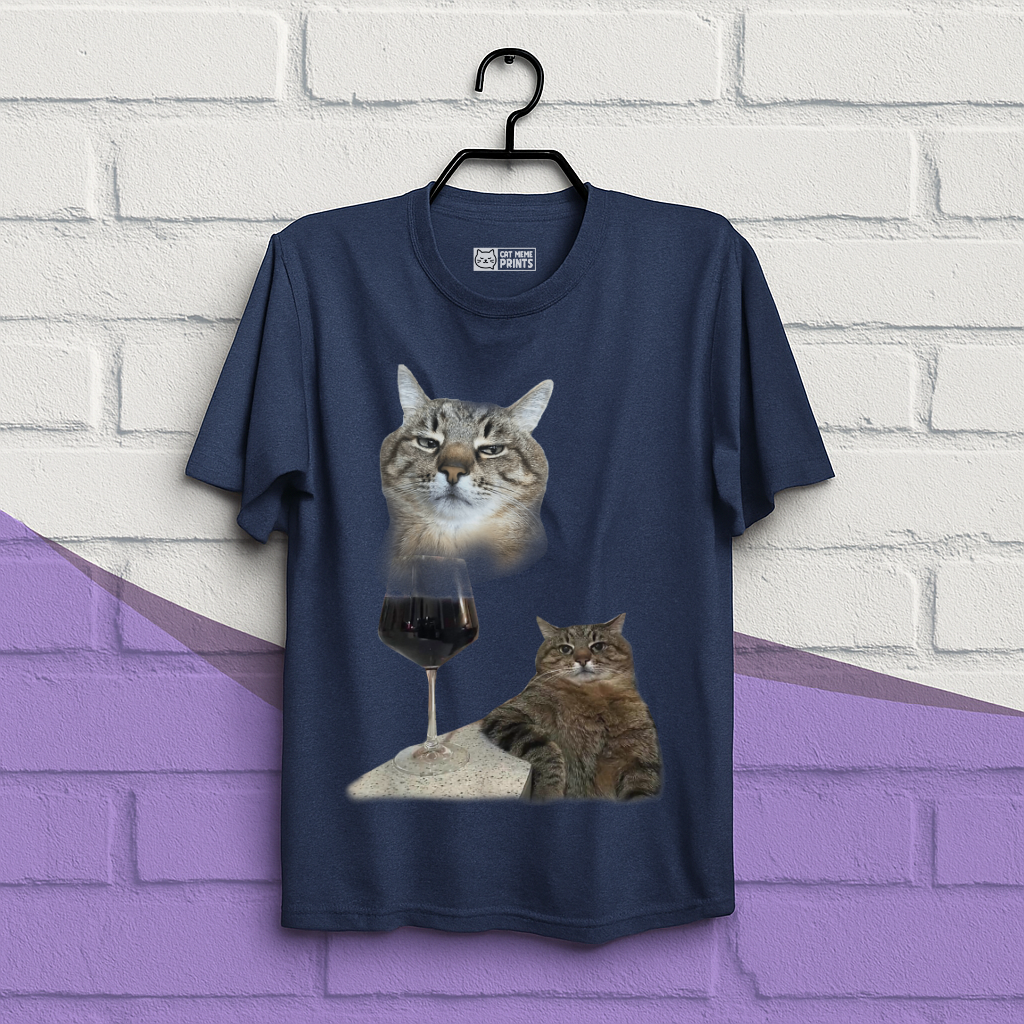 Cat Drinking Meme T-Shirt