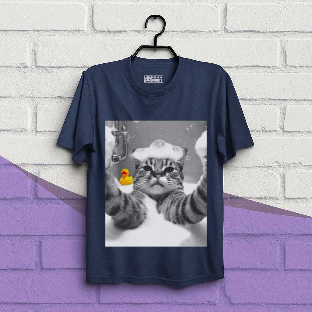 Cat Selfie in Bathtub T-Shirt