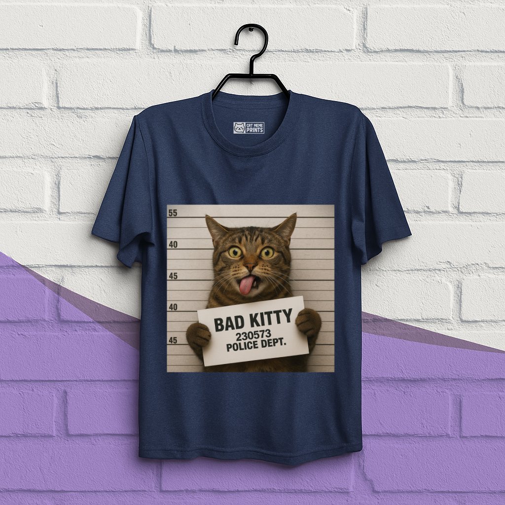 Bad Kitty Prisoned Meme T-Shirt