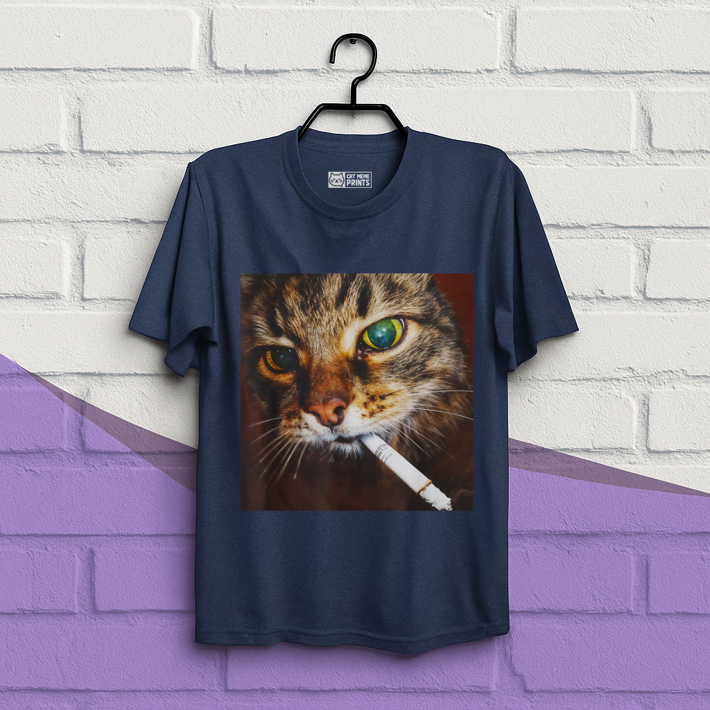 Funny Smoking Cat Meme T-Shirt