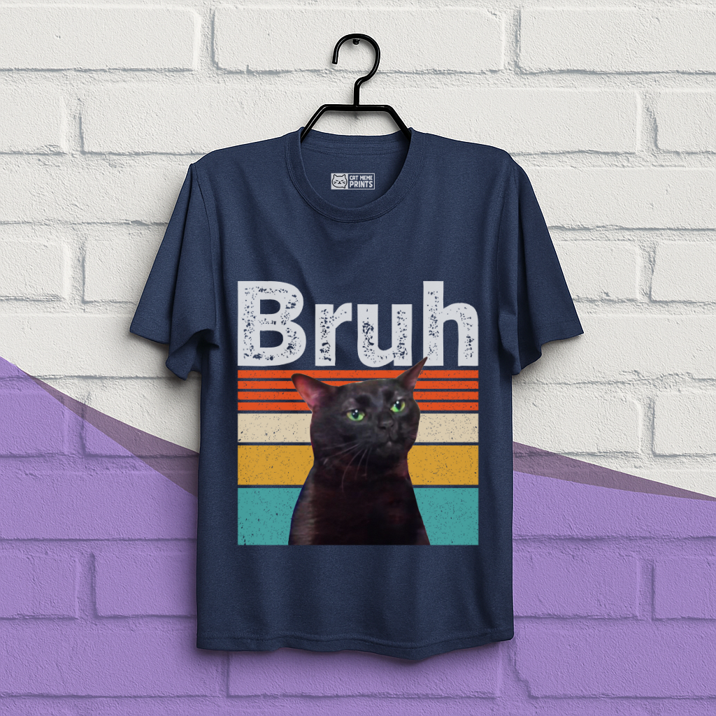 Bruh Cat Meme Vintage T-Shirt