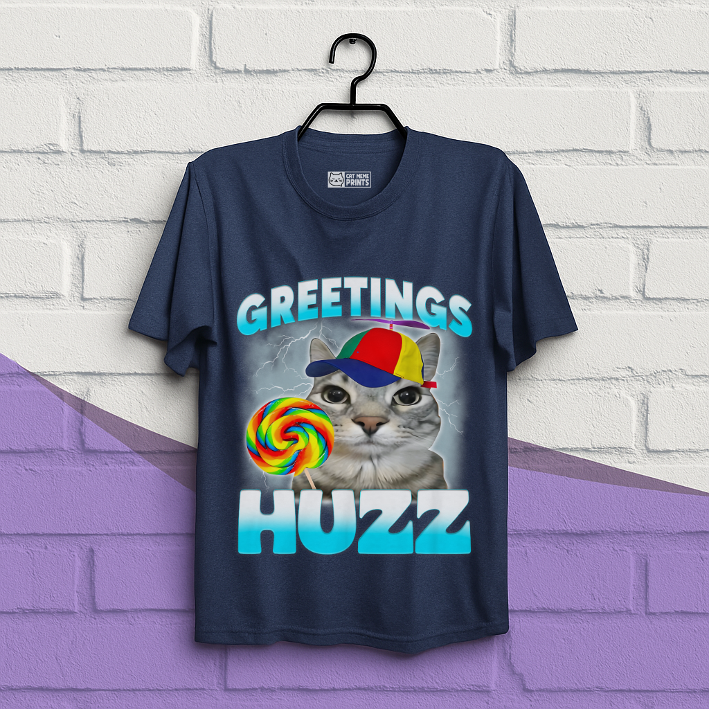 Greetings Huzz Cat T-Shirt