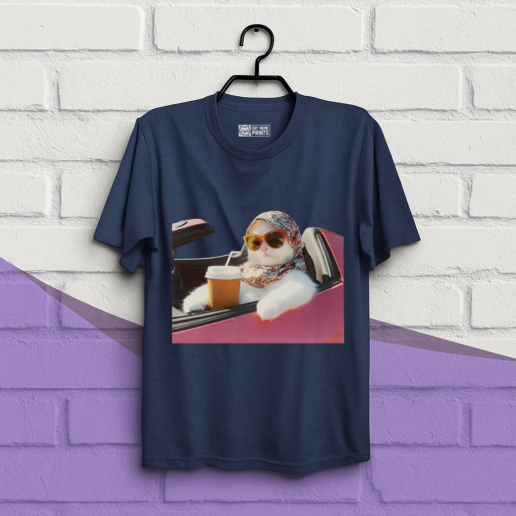 Cat Driving Meme T-Shirt