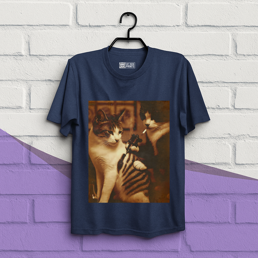 Tattoo Cat Meme T-Shirt