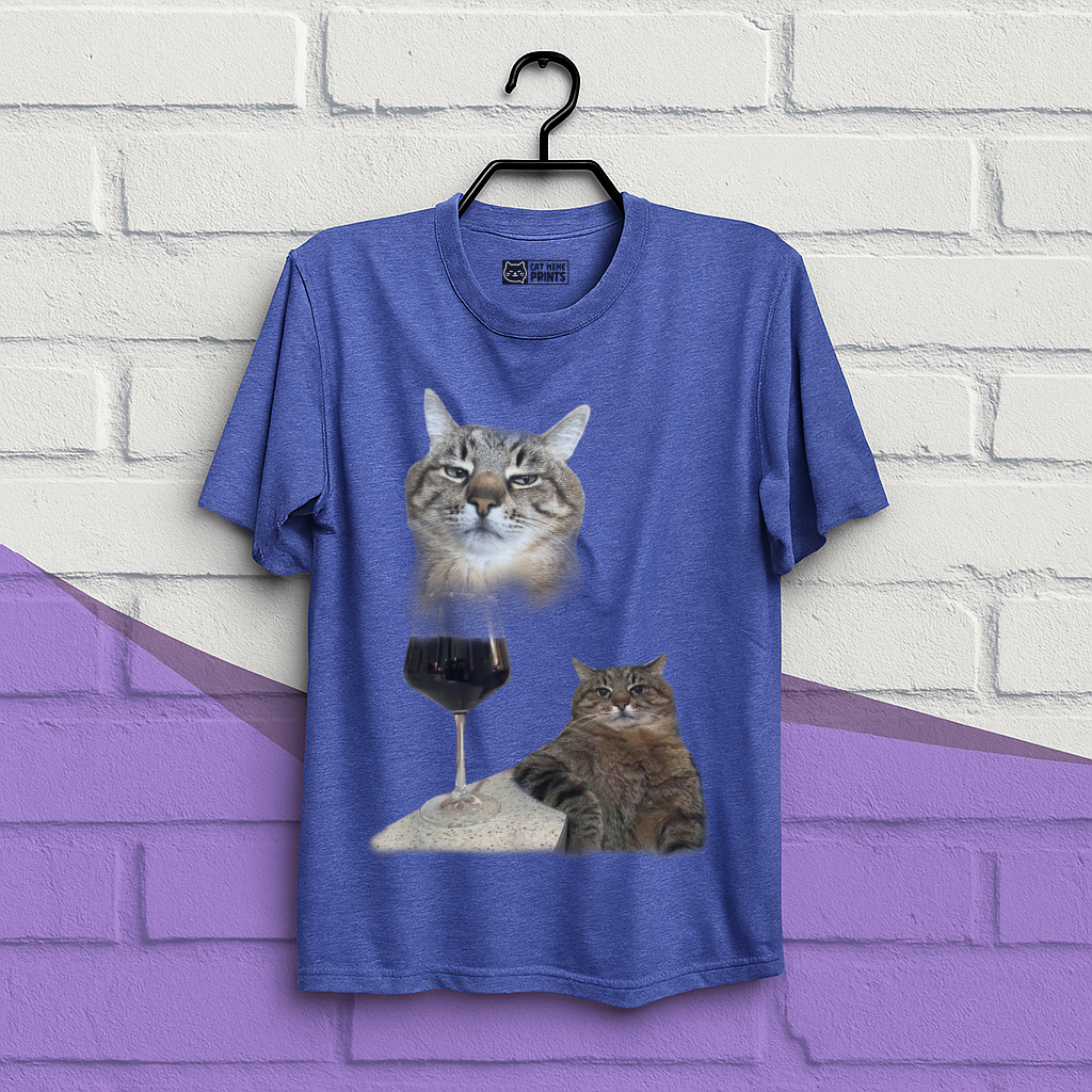 Cat Drinking Meme T-Shirt