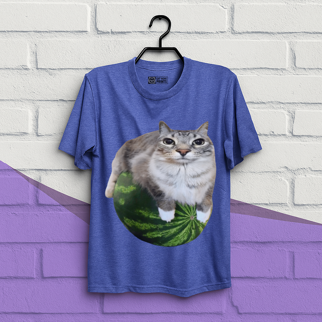 Watermelon Cat Meme T-Shirt