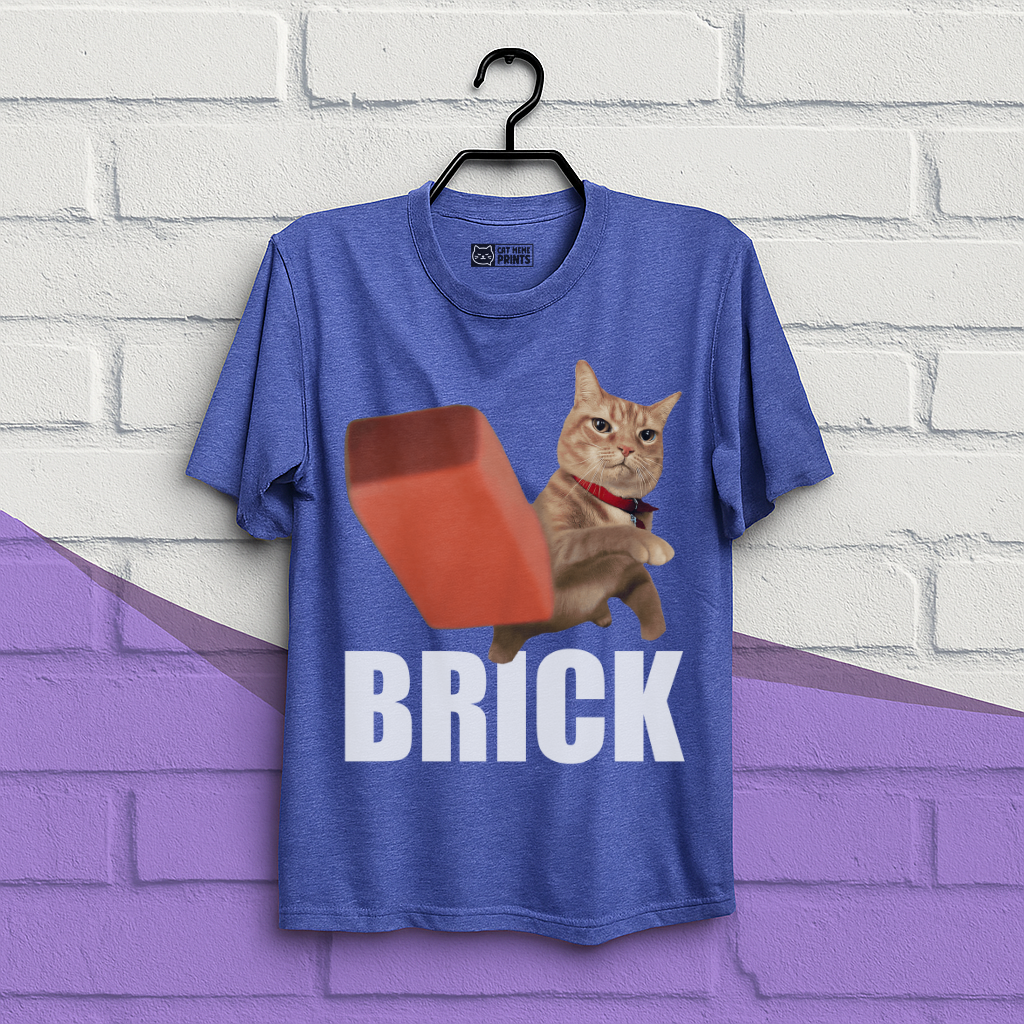 Cat Throwing Brick T-Shirt