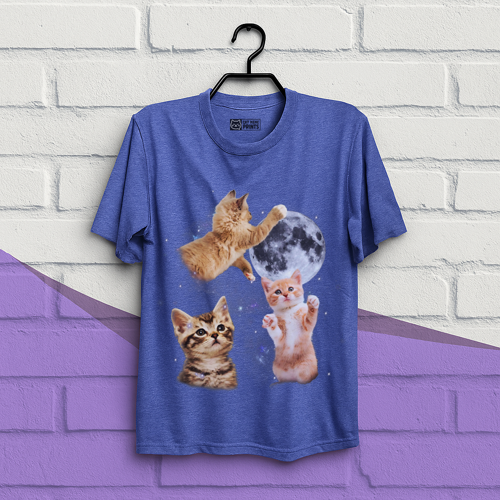 Three Cats Howling Moon T-Shirt