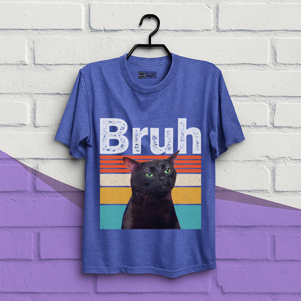 Bruh Cat Meme Vintage T-Shirt