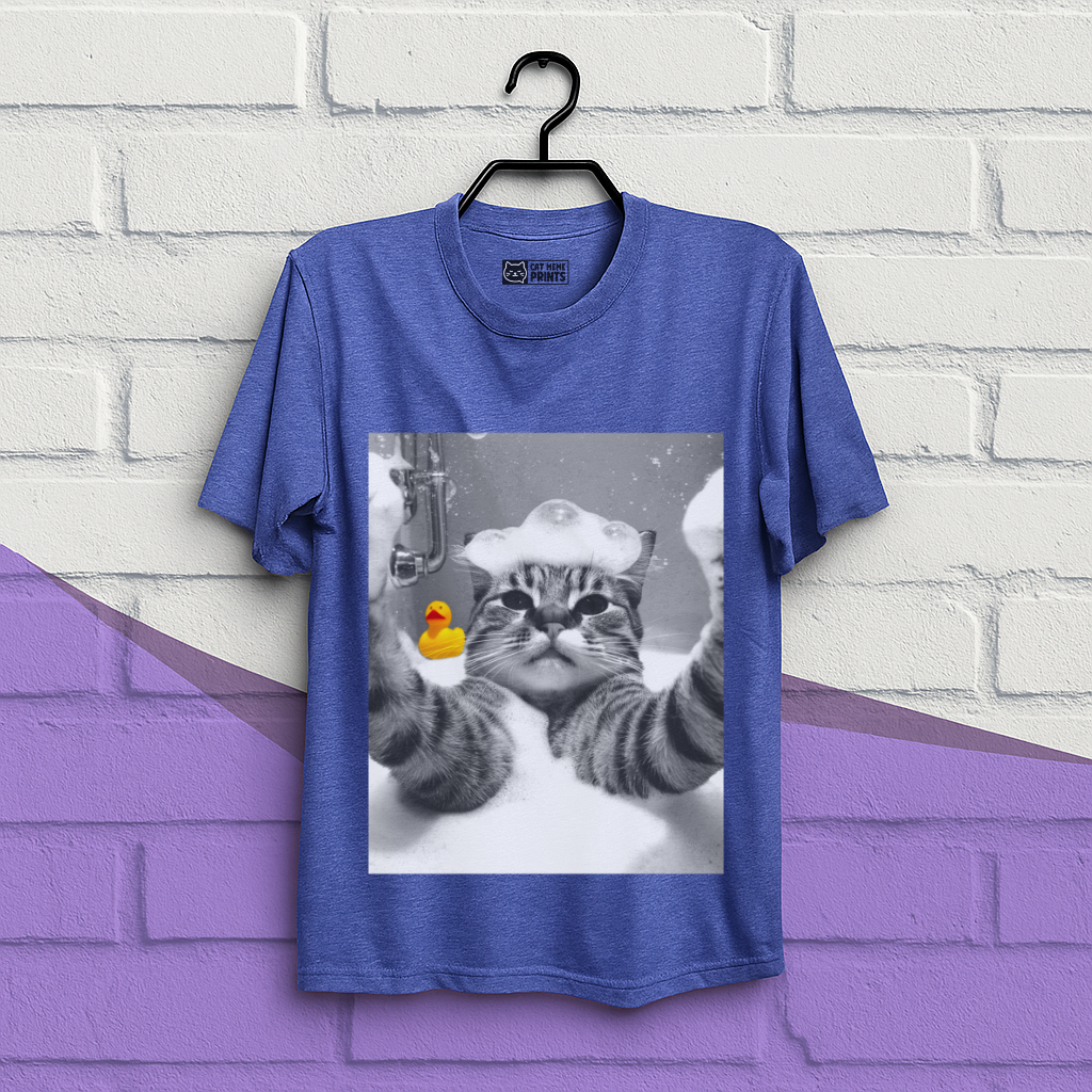 Cat Selfie in Bathtub T-Shirt