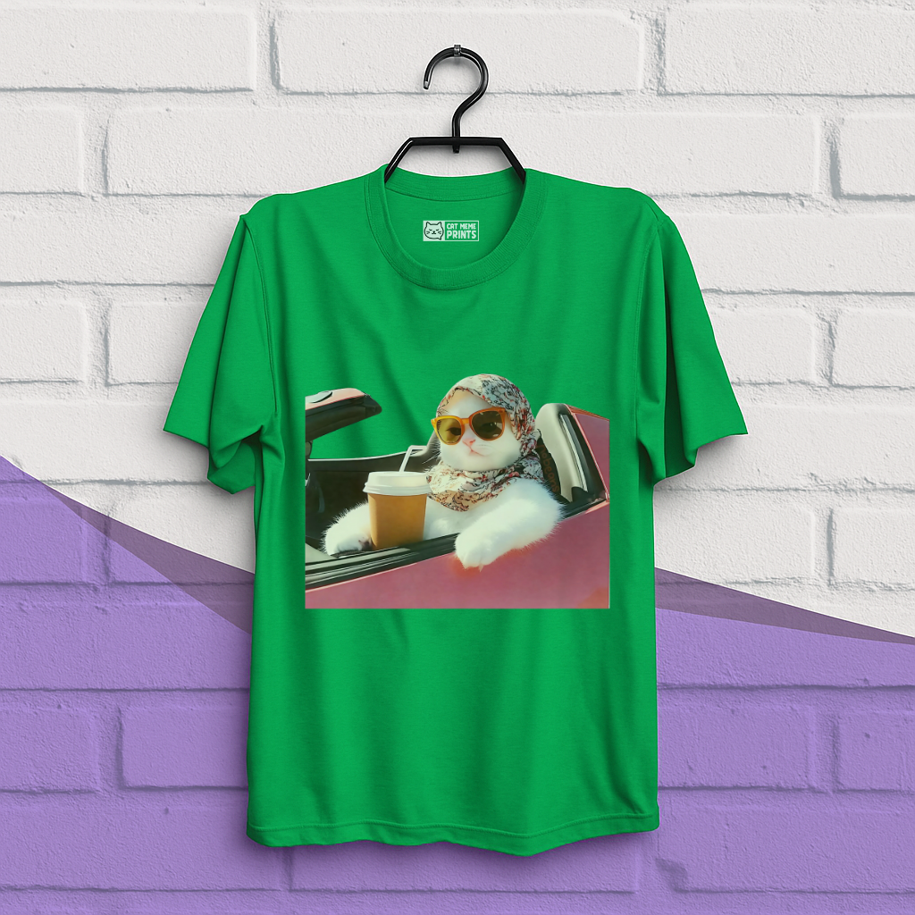 Cat Driving Meme T-Shirt