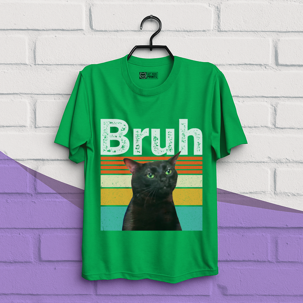 Bruh Cat Meme Vintage T-Shirt