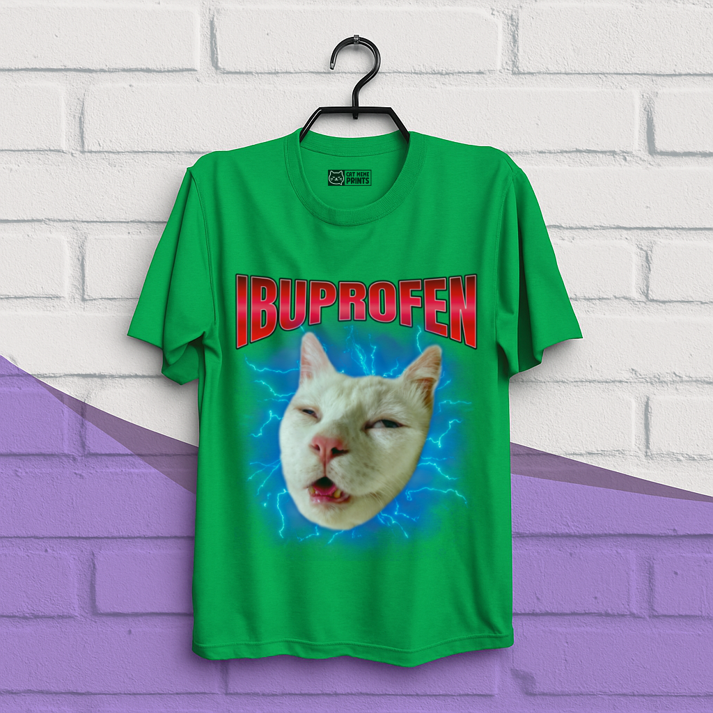 Ibuprofen Cat Meme T-Shirt