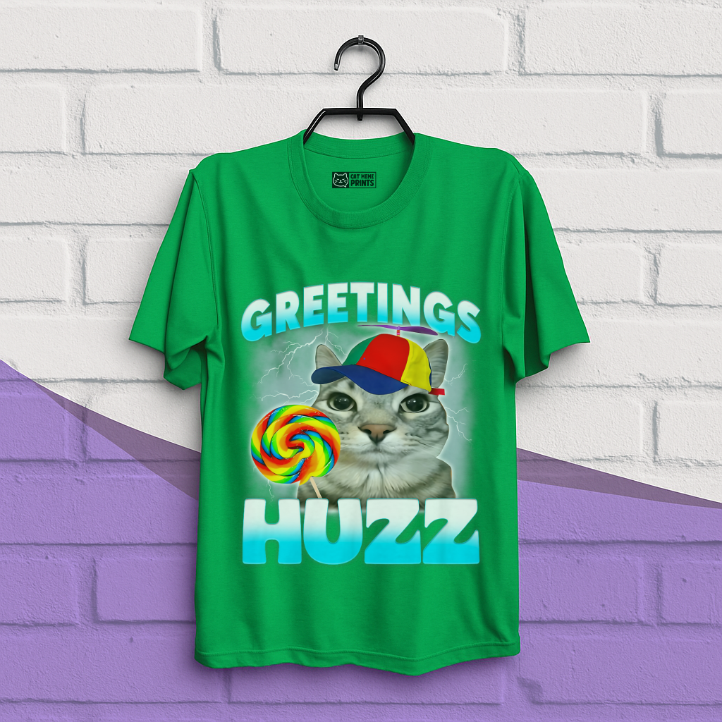 Greetings Huzz Cat T-Shirt