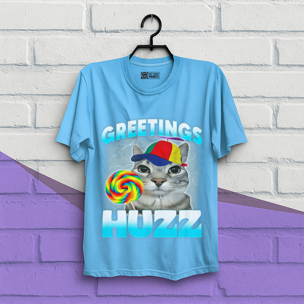 Greetings Huzz Cat T-Shirt