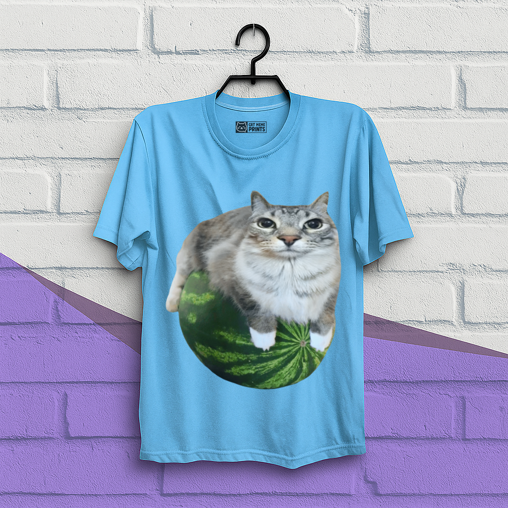 Watermelon Cat Meme T-Shirt