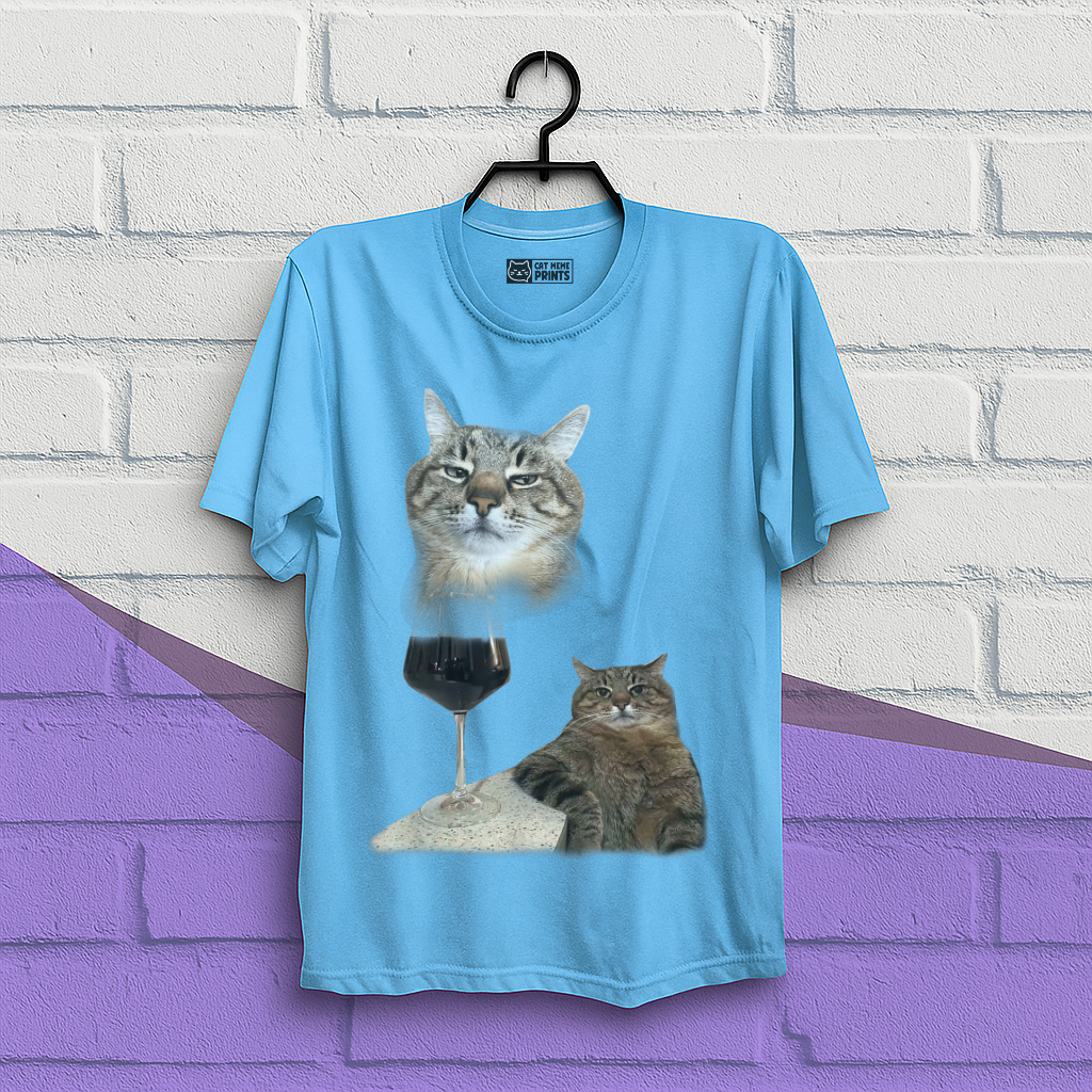 Cat Drinking Meme T-Shirt