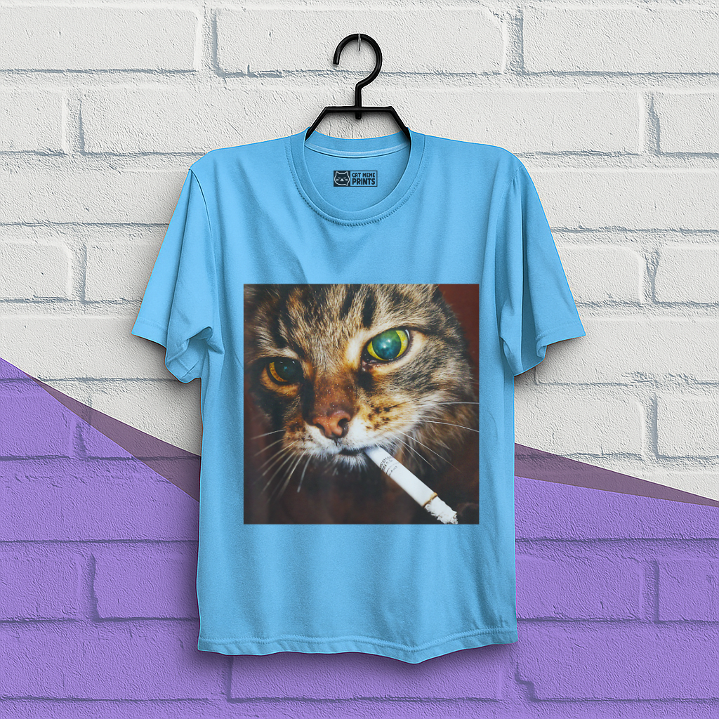 Funny Smoking Cat Meme T-Shirt