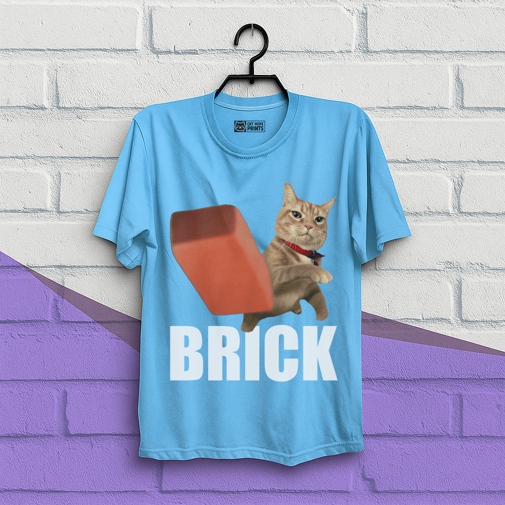 Cat Throwing Brick T-Shirt