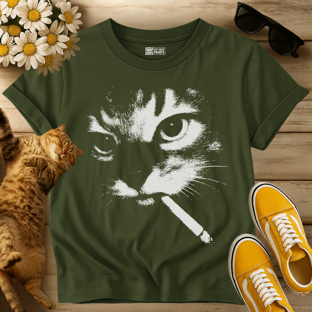 Smoking Cat T-Shirt