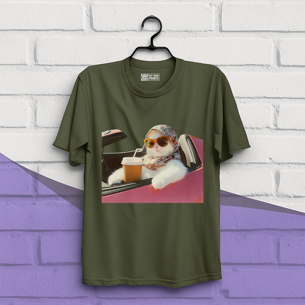 Cat Driving Meme T-Shirt