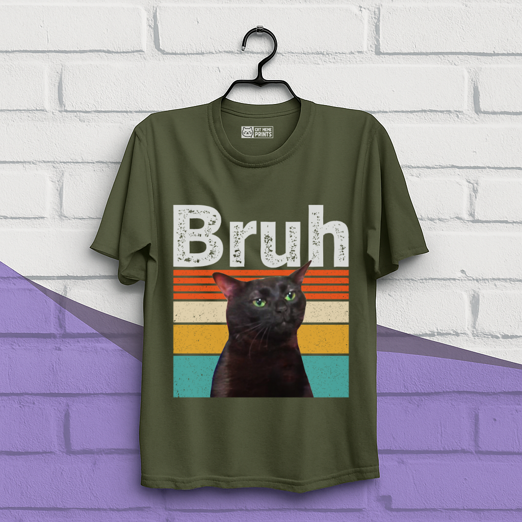 Bruh Cat Meme Vintage T-Shirt