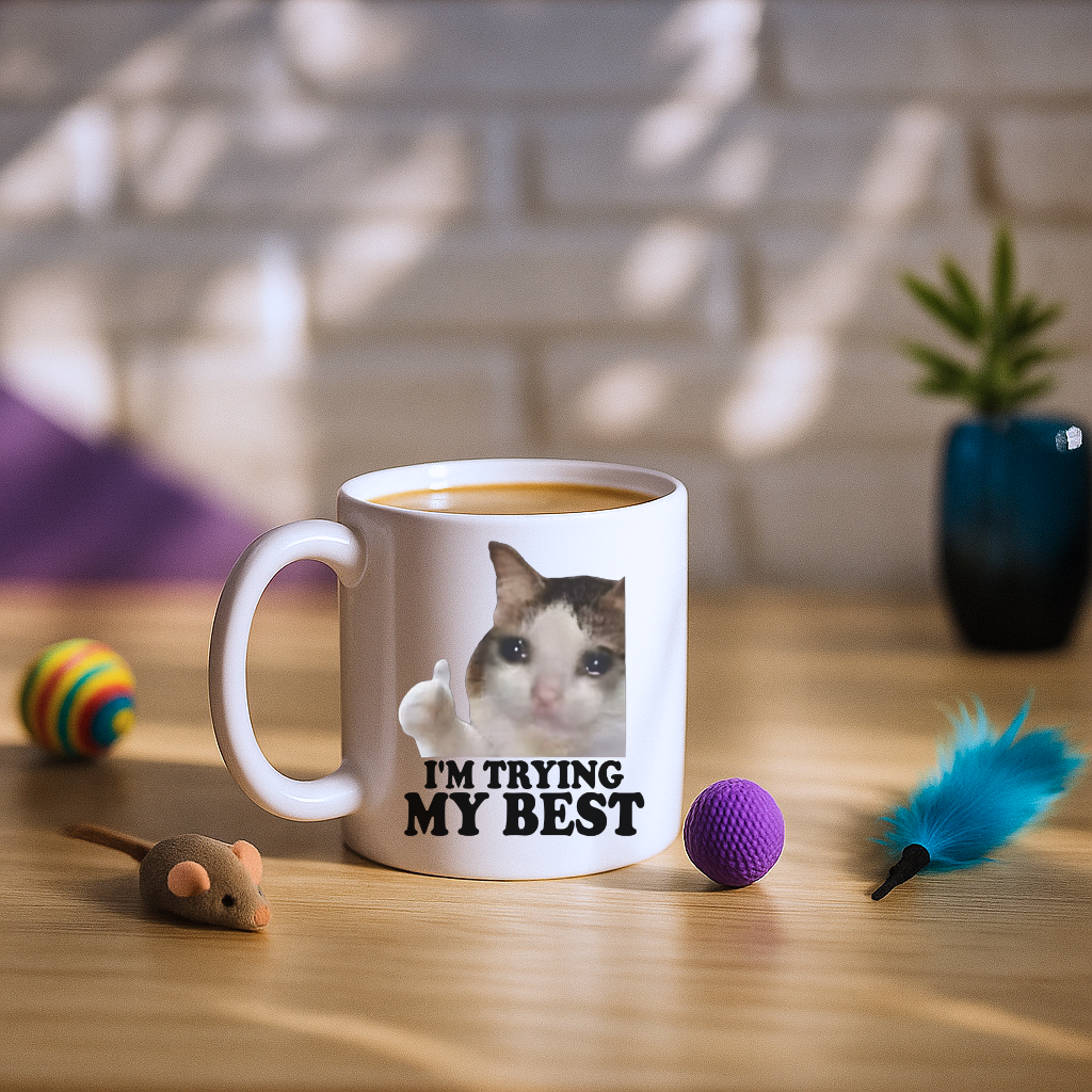 I'm Trying My Best Cat Mug
