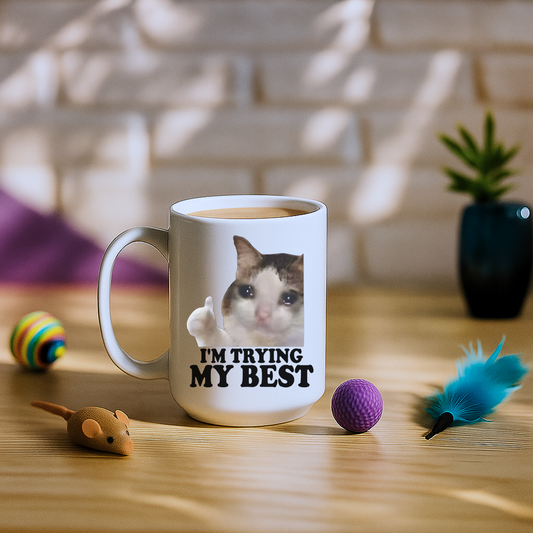I'm Trying My Best Cat Mug