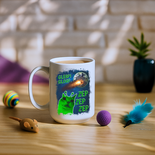 Glerp Glorp Zep Alien Cat Mug
