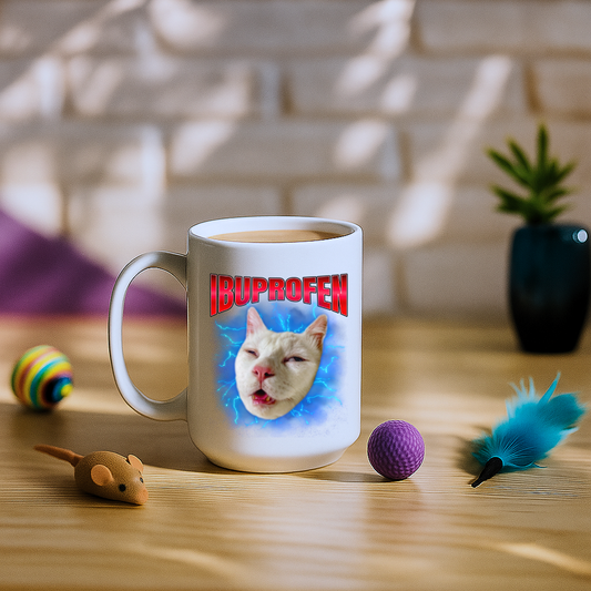 Ibuprofen Cat Meme Mug