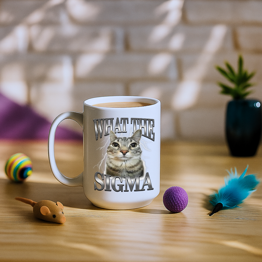 What The Sigma Cat Meme Mug